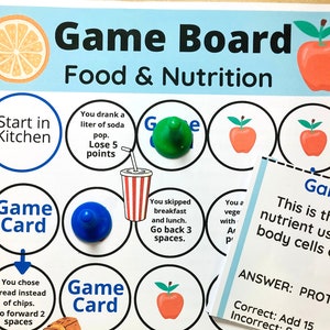 Nutrition Game for Middle School Homeschool Classroom - Health Games ...