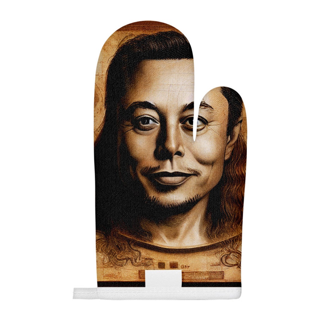 Elon Da Vinci Oven Mitt Elon Musk Oven Glove Trendy Etsy