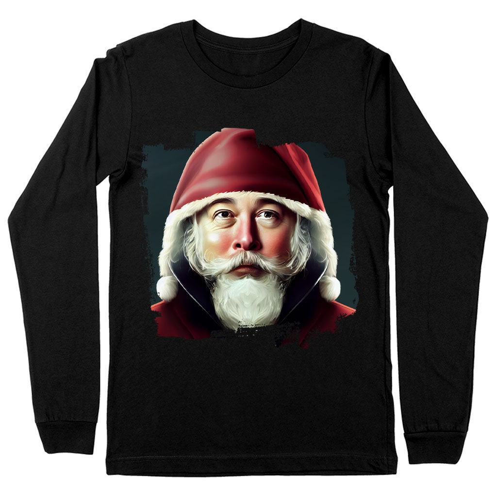 Funny Elon Musk Adult Long Sleeve Sweatshirt Santa Claus Sweatshirt