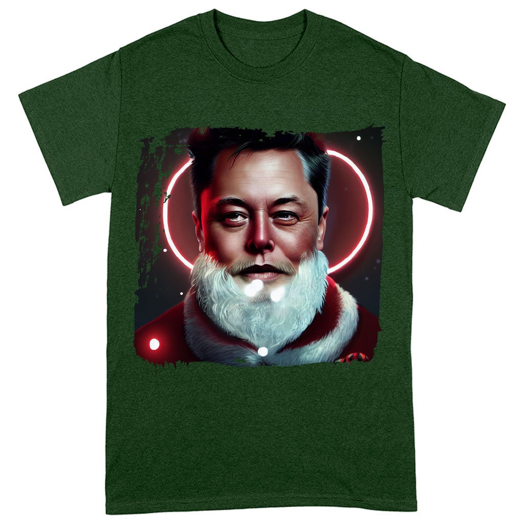 Elon Musk T-Shirt  X-Mas Tee Shirt  Santa Claus T-Shirt