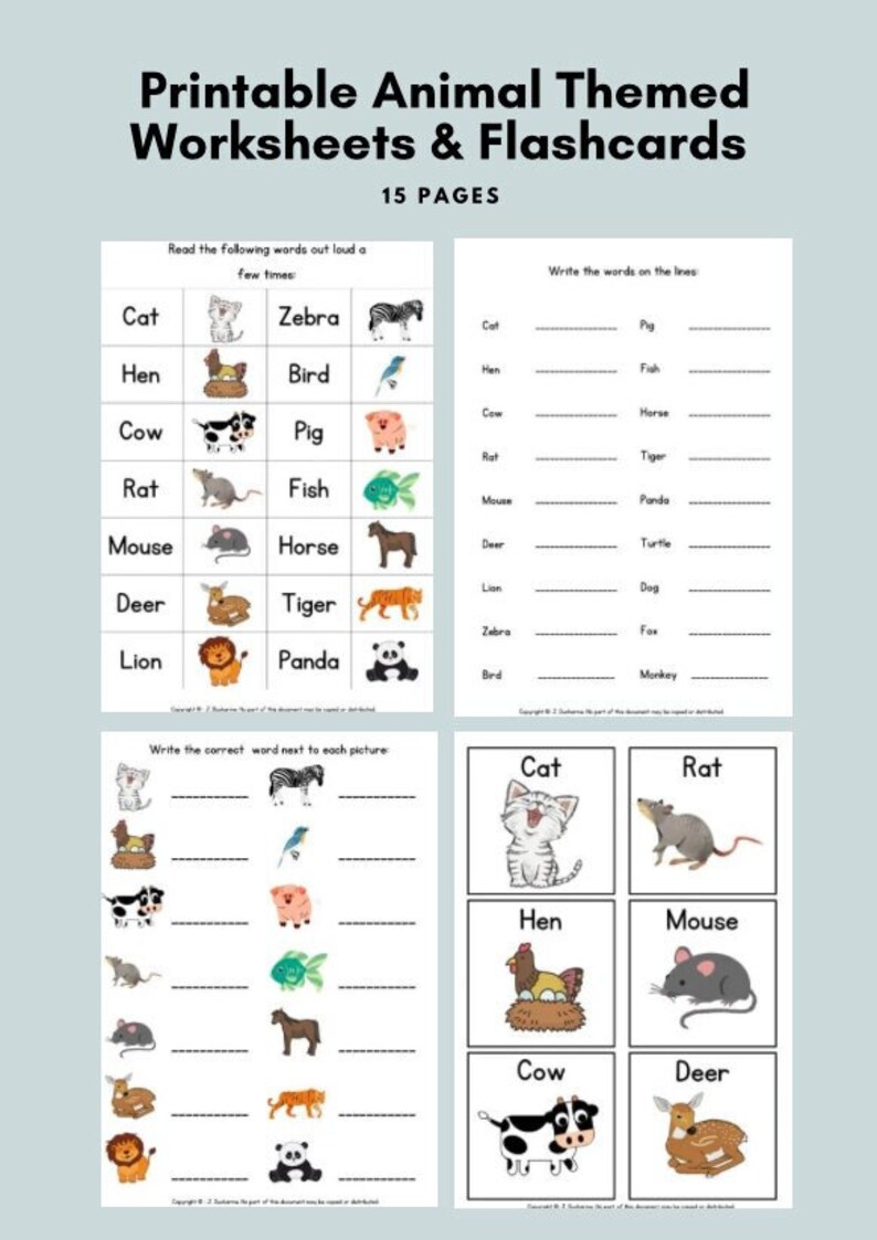 Reading, Writing, Spelling / Printable Worksheets & Flashcards
