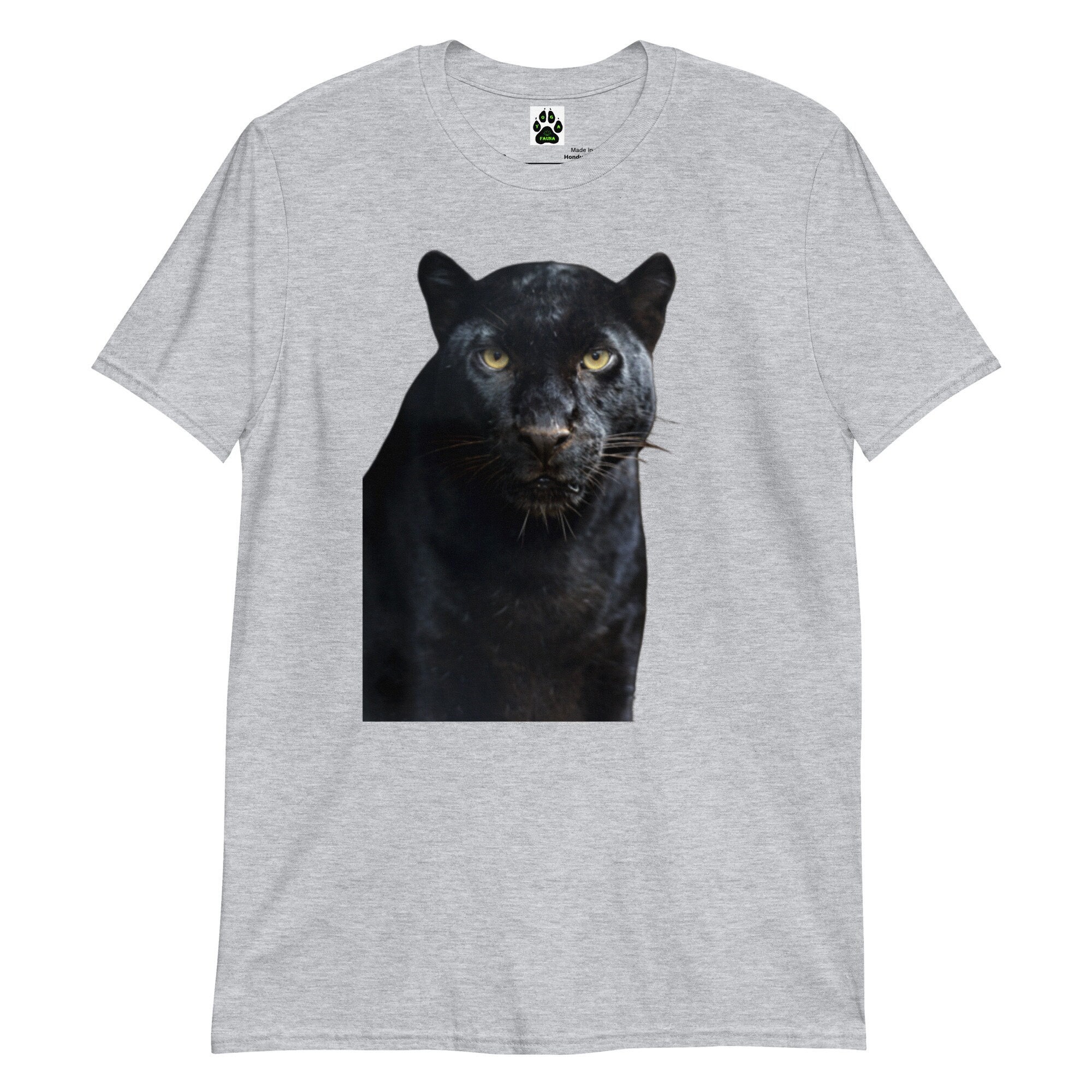 JIMBEAR PRINT T BLACK ステッカー付き Black Jaguar T-shirt Unisex Black Panther T Shirt Wildlife
