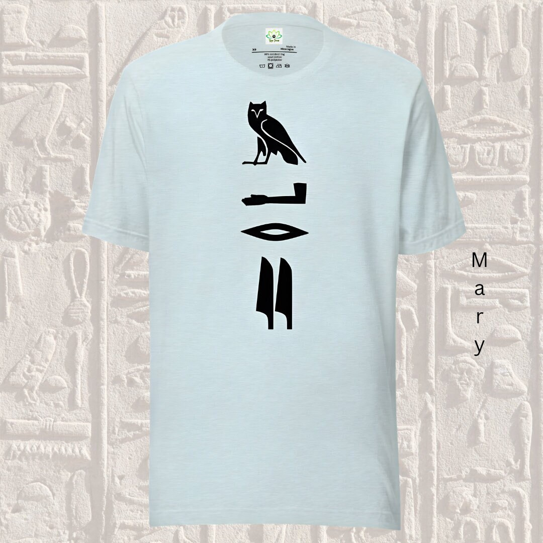 T-shirt Femme Résiste - Motif Hiéroglyphe Gris, Taille M, Manches Courtes, Neuf Avec étiquettes