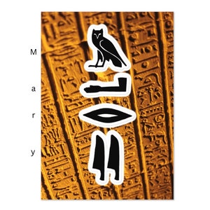 Stickers hiéroglyphiques personnalisés Votre nom en hiéroglyphes traduits Hiéroglyphes égyptiens anciens précis Stickers cadeaux personnalisés