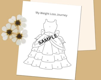 My Weight Loss Journey Tracker 25lbs -Digital Download Visual Weightloss  sheet.Great for WW Weight Watchers, Slimming World. Positive