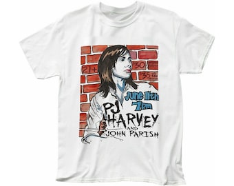 11 juni PJ Harvey en John Parish Unisex T-shirt met korte mouwen en ronde hals