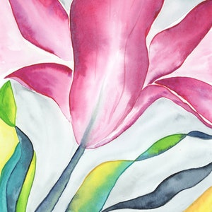 Flowing Floral I Original Watercolor I 8x10 I Signed Artwork