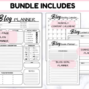 Premium Blog Planner 2023, Printable Blog Post Planner Worksheet, Blog ...