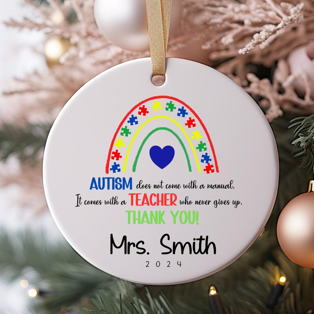 Autism Doesn't Come With A Manual, Custom Christmas Ornament for Autism ...