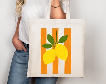 Zitrone Tragetasche Zitrone Mittelmeer Geschenk für sie Geschenk Einkaufstasche für Freund Geschenke für Frauen Tasche für Einkaufstaschen Rabatt