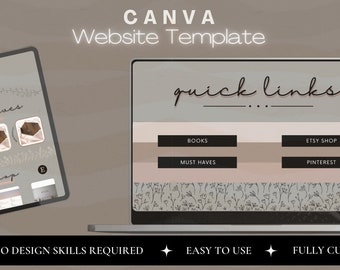 Minimalist Canva Website Theme - Aesthetic Canva Website Template - Canva Website - Canva Theme Template - Website Design - PDF Guide