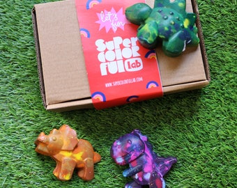 Maxi Crayons van gemengde kleuren in de vorm van dinosaurussen