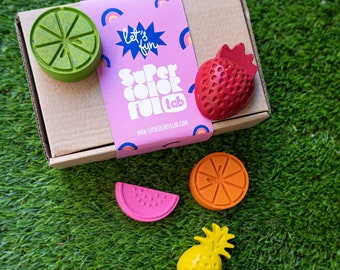 Ceras para pintar con forma de frutas