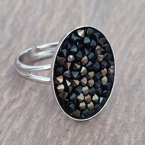 Ring with Swarovski Fine Rocks 18x13mm