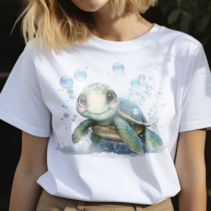 Watercolor Turtle Sublimation Design, Kids PNG, Wall Art Sublimation Digital Instant Download, Sea Turtle Sublimation Print PNG