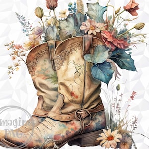 Western Boots Sublimation Design, Boots PNG, Boots and Flowers Sublimation Digital Instant Download, Sublimation Prints PNG, Boots PNG