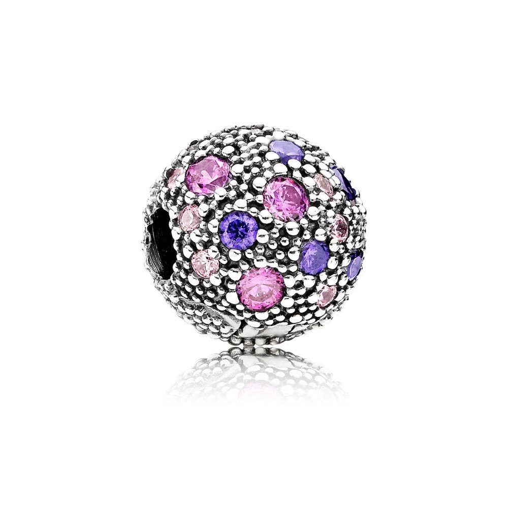 Silver S925 Ale Pandora Purple & Pink Cz Cosmic Stars Clip - Etsy