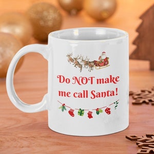 The Santa Claus Mug, Secret Santa Mug, Secret Santa Gift, Christmas Mug, Print on Demand Christmas Mug, Santa Mug, Christmas Gift Idea