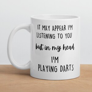 Darts Mug, Gift for Dart Player, Darts Coffee Mug, Darts Gift, Darts Gift Idea, Darts Gift Mug, Dart Gift, Darts Mug Gift