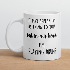 Drummer Gift Mug, Gift for Drummer, Drummer Coffee Mug, Drummer Gift Idea, Drummer Birthday Gift, Funny Drummer Mug