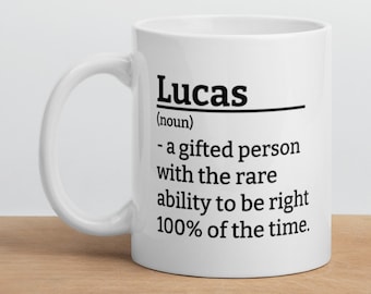 Personalized Gift for Lucas Mug-Lucas Definition Mug-Funny Lucas Mug-Sarcastic Lucas Mug-Custom Lucas Mug-Funny Mugs