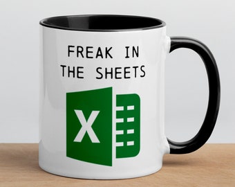 Taza de trabajo divertida para la idea de regalo de un colega para el nerd de la hoja de cálculo presente para la idea de regalo del contador del regalo del compañero de trabajo para el jefe