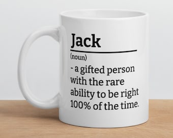 Personalized Gift for Jack Mug-Jack Definition Mug-Funny Jack Mug-Sarcastic Jack Mug-Custom Jack Mug-Funny Mugs