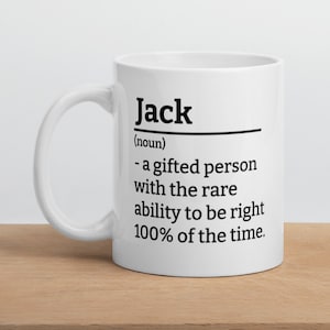 Personalized Gift for Jack Mug-Jack Definition Mug-Funny Jack Mug-Sarcastic Jack Mug-Custom Jack Mug-Funny Mugs