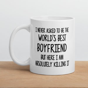 Boyfriend Gift Mug-Gift for Boyfriend-World&#39;s Best Boyfriend-Funny Boyfriend Gift-Funny Boyfriend Mug-Funny Gift for Boyfriend-Boyfriend Mug