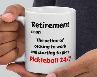 Pickleball Gifts Koffie Mok voor Pickleball Fanatics Pensioen Cadeau voor vrouwen of mannen
