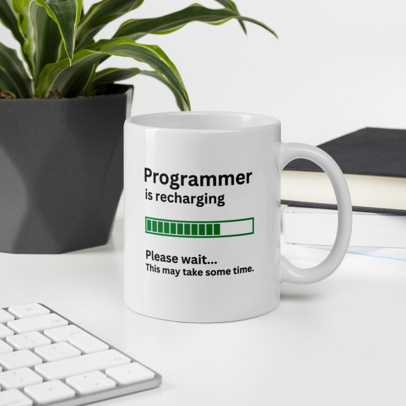 Programmer Mug-Programmer Gift-Funny Programmer Present-Programmer Is Recharging-Programmer Joke Mug-Sarcastic Programmer Gift