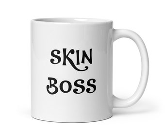 Cadeau de tasse de patron de peau, tasse d’esthéticienne, cadeaux d’esthéticienne drôles, cadeau d’appréciation d’esthéticienne, cadeau pour elle, esthéticienne en cosmétologie, soins de la peau
