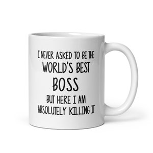 Boss Gift Mug-Gift for Boss-Fun Coffee Mug For Boss-Boss Coffee Cup-World&#39;s Best Boss Mug-Sarcastic Mug