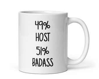 Värdpresentmugg - present till värd - kul kaffemugg för värd - värdkaffekopp - värdmugg - sarkastisk mugg