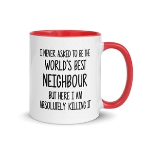 Presente para o vizinho - o melhor vizinho do mundo Caneca - Presente do vizinho Caneca de café - Citação do vizinho - O melhor vizinho de todos os tempos - O maior vizinho - Canecas divertidas