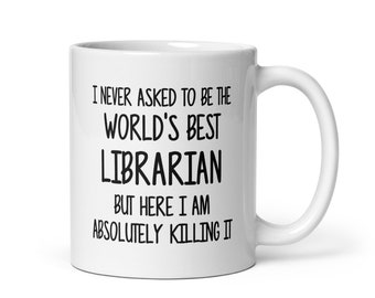 Taza de regalo de bibliotecario-Regalo para bibliotecario-Taza de café divertida para bibliotecario-bibliotecario taza de café-bibliotecario taza-taza sarcástica