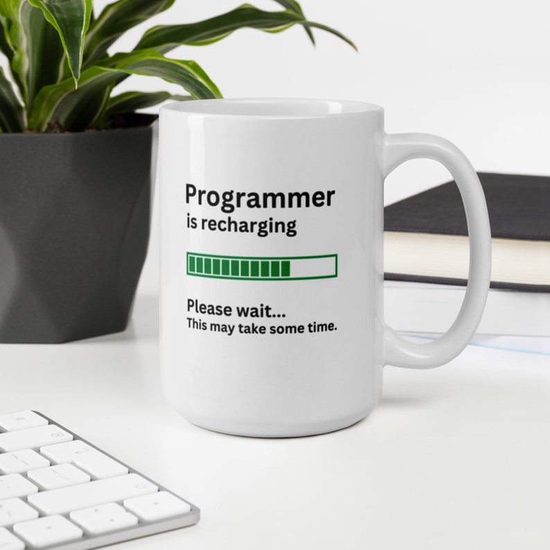 Programmer Mug-Programmer Gift-Funny Programmer Present-Programmer Is Recharging-Programmer Joke Mug-Sarcastic Programmer Gift