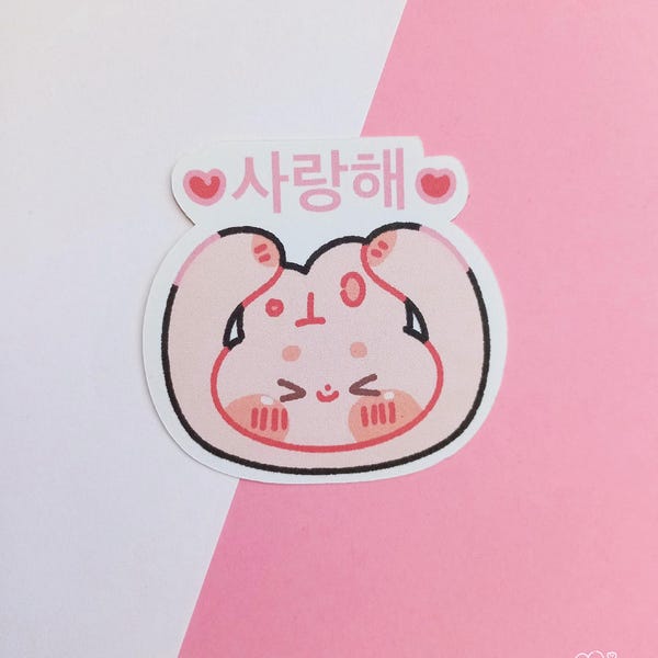 Korean Rabbit Sticker FrannarteStudio - Etsy