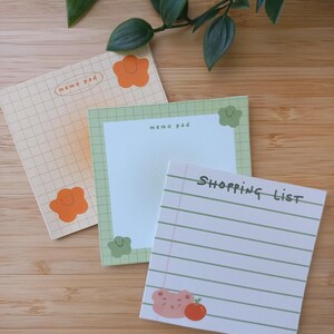 Block Notes Carino / Mini taccuino quadrato colori pastello / Blocchetto appunti kawaii