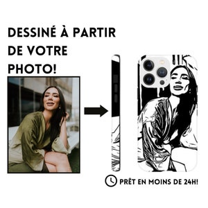 Gepersonaliseerde illustratie van telefoonhoesjes van uw foto! iPhone en Samsung hoesje
