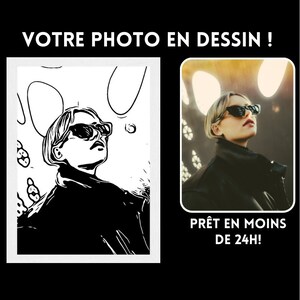 Custom drawing, custom line art, Christmas gift, Drawing from photo