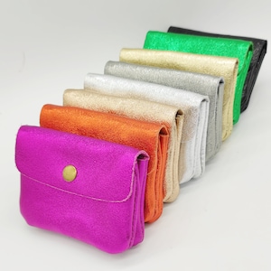 Portefeuille/Porte Carte/Porte-Monnaie en Cuir Irisé pour Femme