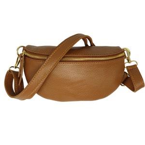 Half Moon Small Cowhide Leather Fanny Pack - Color of your choice
