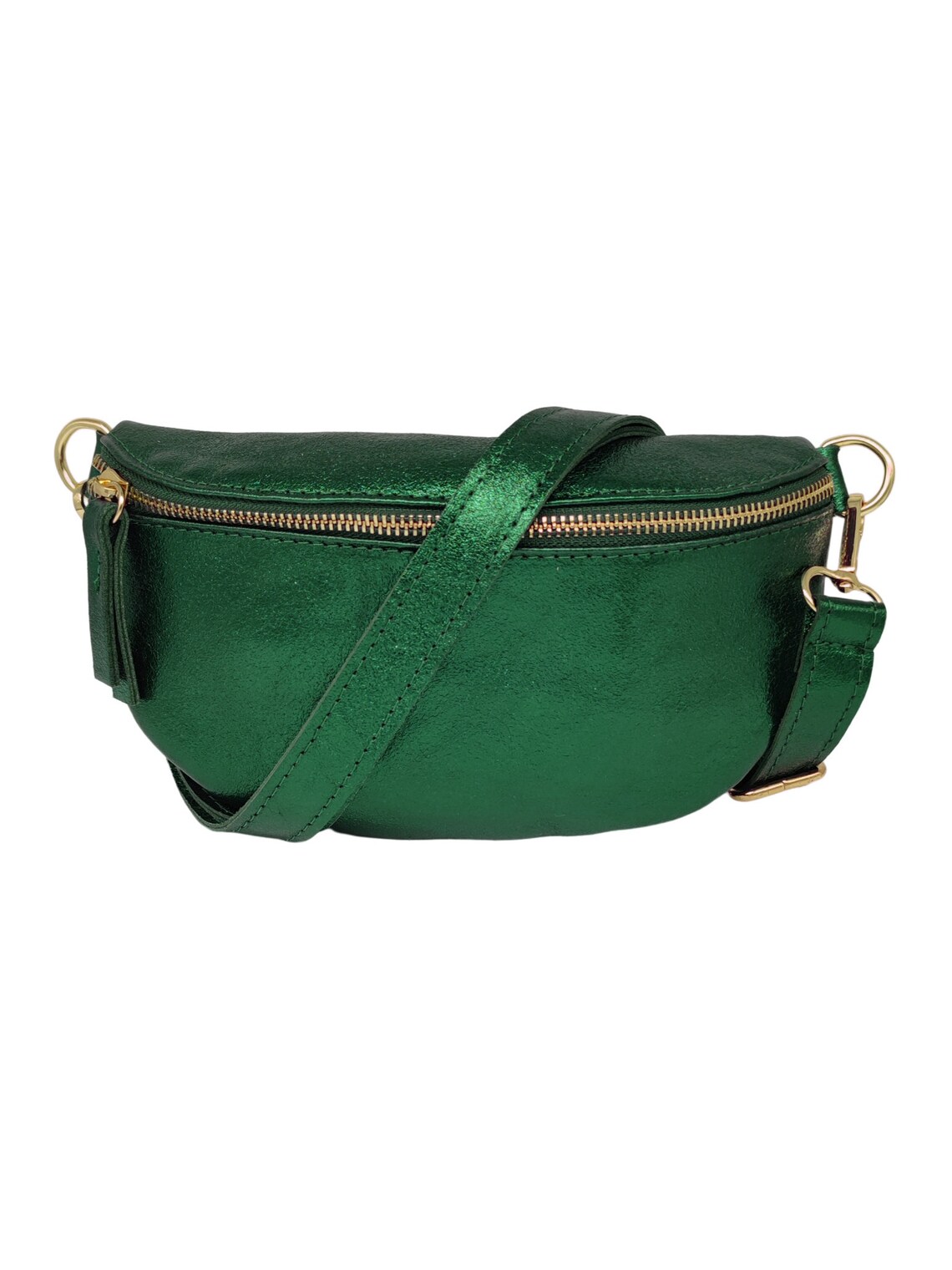 Gumdrop Bag - Nappa Leather - Midnight Monstera - Cadmium Orange