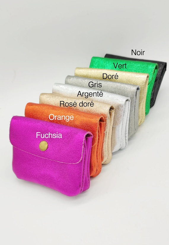 Cartera Tarjetero Monedero en Piel Tornasol para Mujer Etsy Espana