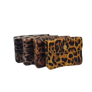 Portefeuille/Porte Carte/Porte-Monnaie en Cuir véritable pour Femme - Motif Léopard