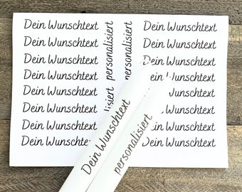 Kerzenfolie personalisiert I Kerzentattoo I Wasserschiebefolie Wunschtext I Din A5 oder Din A4