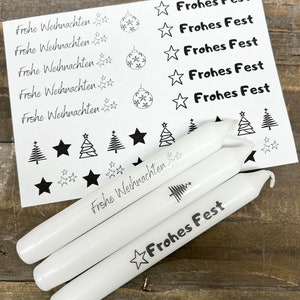 Candle foil Christmas I Candle tattoo I Water slide film Christmas I Din A5