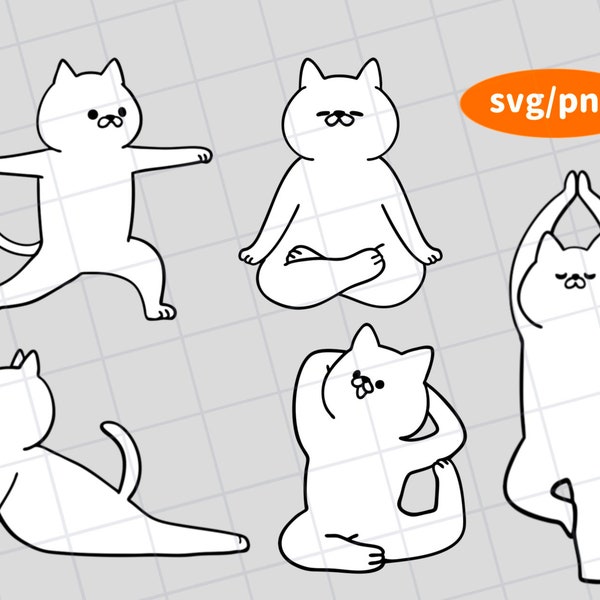 Yoga cat illustration,yoga animal,yoga png,yoga svg,kawaii yoga cat,cute cat drawing,cartoon cat,yoga illustration,yoga lover,cat lover