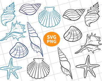 shell line art digital clipart, shell line drawing, shell svg, shell png, shell boho,summer shell, starfiksh, shell printable, shell die cut